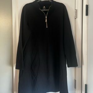 Black 1/4 zip dress